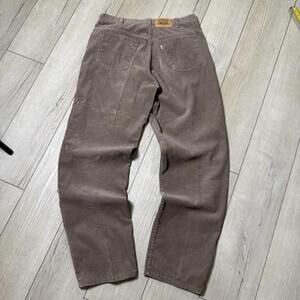 Vintage Levi’s 655 Corduroy Pants Brown Straight Leg Men 1990s White Tab 34x33